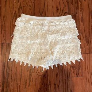 White Lace Women’s Shorts - Express - Size extra small